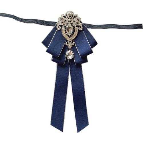 Free shipping New woman Korean female collar flower school uniform college style knot professional ladies diamond bow tie