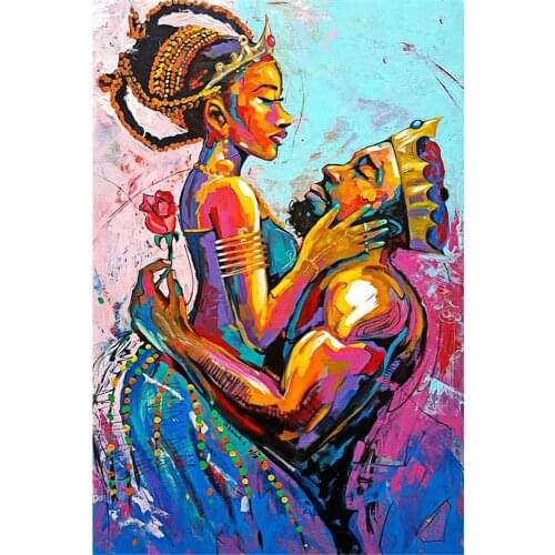 Black White African Nude Woman DIY Embroidery Cross Stitch 11CT Kits Needlework Craft Set Printed Canvas Dropshipping