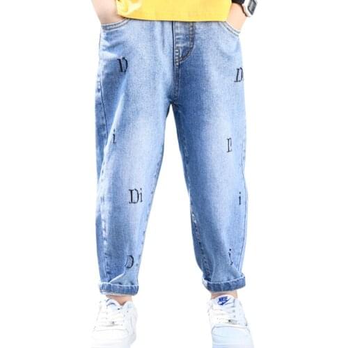 Girls Jeans Embroidery Kids Jeans Girls Letter Kids Jeans Spring Autumn Clothes For Girls Casual Style