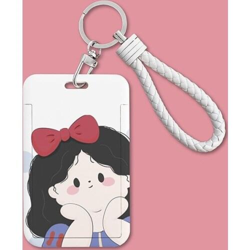 Kawaii Cartoon Girl Snow White Cute Work Card Name Card Sheath Student Card Credit Card Id Card Shell Card Holder