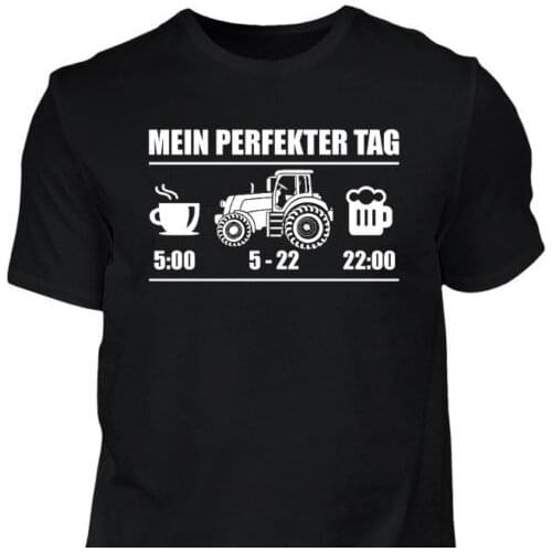 Mein Perfekter Tag - Traktor T-Shirt | Landwirt Bauer Trecker Agrar Landwirtin2018 MenS Fashion Short Sleeved Camisetas Slim