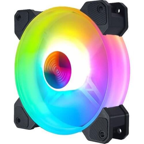 12cm RGB Fan Aura Ring Light Red Yellow Blue Green Color 120mm Pink Cooler