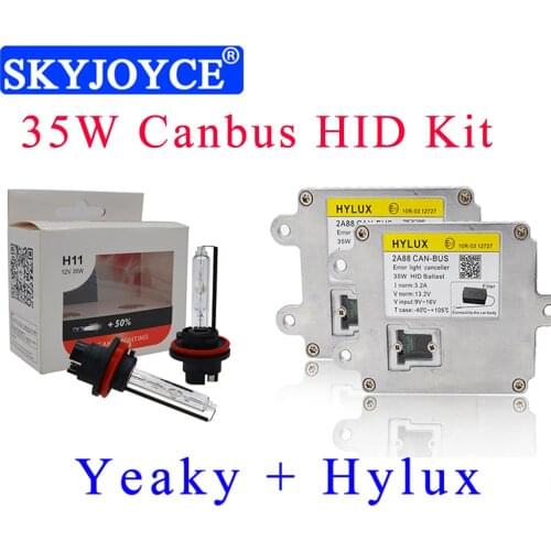 35W Yeaky Canbus HID Kit 4500K H1 H7 H11 5500K 9005 9006 9012 D2H Yeaky HID Bulb 6500K Hylux 2A88 AC 35W Canbus HID Ballast Kit