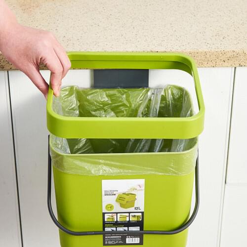 Compost Bin For Kitchen Counter Hanging Small Trash Can With Lid Under Sink 5L Mountable Compost Bucket Trash Bins Kitchen Tools