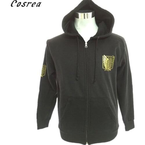 Japan Anime Attack On Titan Cosplay Costume Hoodies Sweatshirts Coat Halloween Party Hoodies Costume Clothing Zipper Hoodies