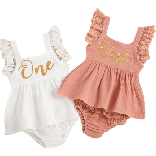 Citgeett Summer Toddler Kid Girls Clothes Sets Lace Ruffles Sleeve Letter Print Tops Dress+Leyered Shorts Cotton Linen Outfits