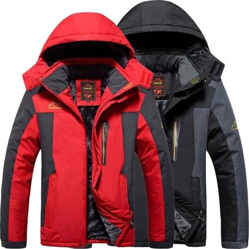 L-9XL Oversized Couple Mountaineering Clothing Winter Outdoor Windbreaker Mens Plus Velvet Thick Warm Jacket Cotton Padded Coat