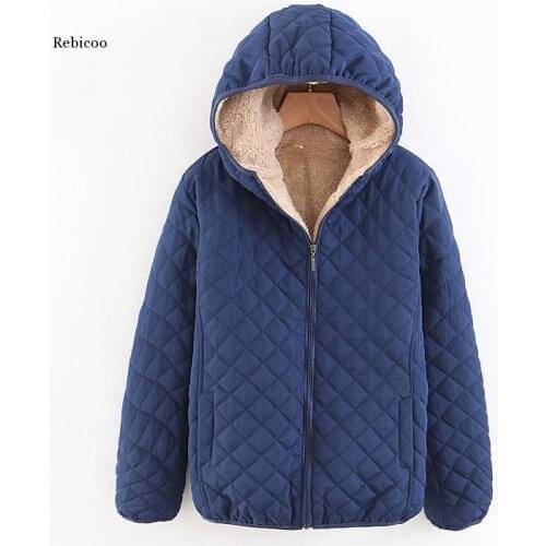Winter Womens Parkas Faux Fur Plus Size Coats Female Outerwear Plaid Hooded Jacket Warm Cotton Women Warm Winter Coat