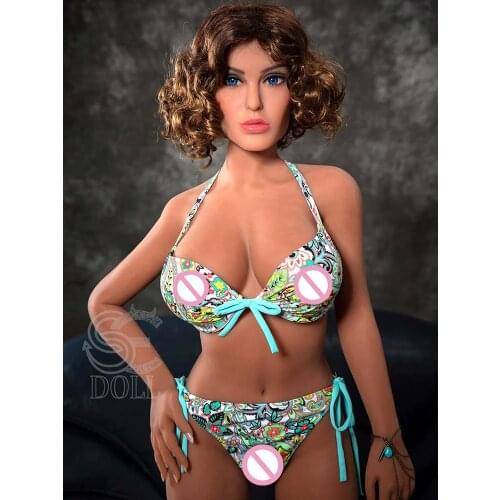 158cm Bikini Realistic TPE Silicone Sex Dolls Life Size Vaginal Anus Sexy Adult Toys with Metal Skeleton