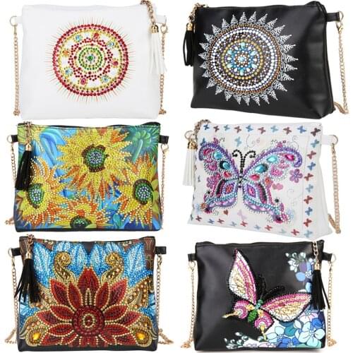 Diamond Painting Bag Purse Special Shaped Drill Cross Stitch Handbag Crossbody Embroidery for Girl Women Craft 2020