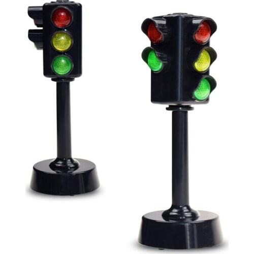 Signs Road Light Mini Traffic Block with Sound LED Children Safety Puzzle Traffic Light Toys Boys Girls Education Kids Gifts