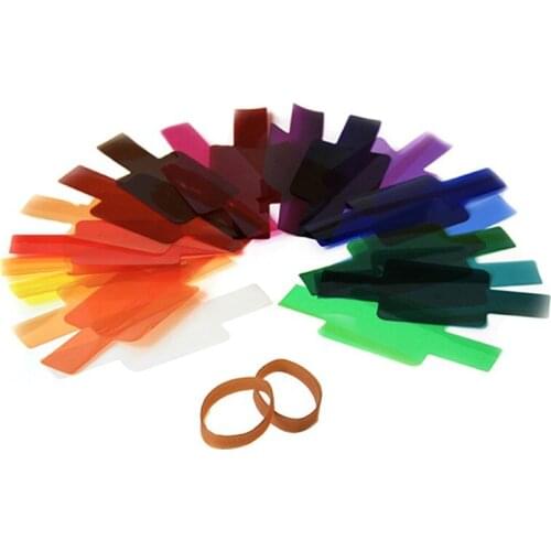 20 Color Gels Filter Card Lighting Flash Bounce Reflector Card Diffuser for Canon nikon sony pentax Yongnuo meike Speedlight