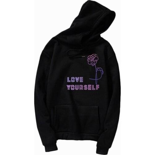 Love Yourself Crewneck Sweatshirt love yourself pin love yourself hoodie kPOP Korean band fan group clothes hoodie