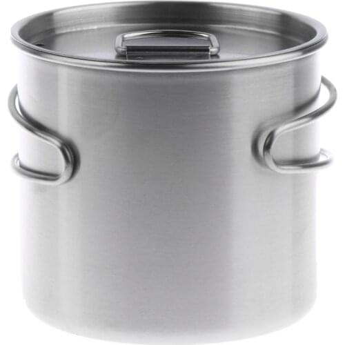 Ultra-light 500ml Stainless Steel Travel Camping Cup/ Pot with Foldable Handle