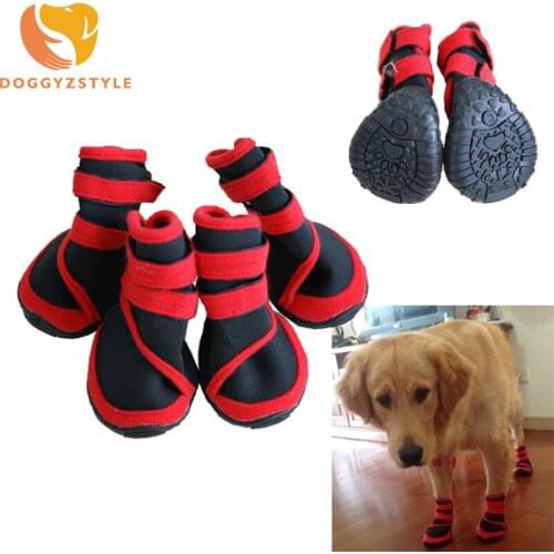 Waterproof Pet Dog Boots Anti Slip Rain Shoes High-top Puppy Sneakers Breathable Rain Boots for Small Medium Large Dogs Husky