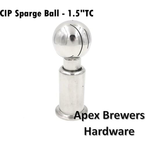 Rotating CIP Spray Ball, 1.5" Tri Clover Connection, Sanitary Fittings, Conical Fermenter Accessories