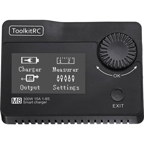 ToolkitRC M8 DC 300W 15A Battery Balance Charger Discharger for 2-8S Lipo Battery RC FPV Drone
