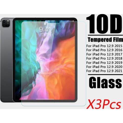 3Packs Tempered Glass Screen Protector For Apple iPad Pro 12.9 inch 2021 2020 2018 for iPad Pro 12.9 inch 2015 2017 Glass film