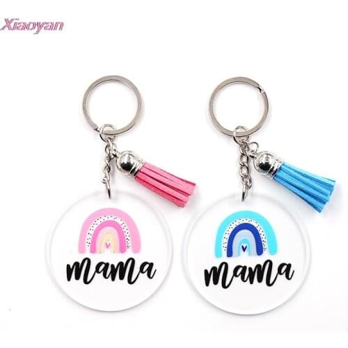 1piece) KC050-Acrylic mama Keychain, Women Gift Battery Glitter Acrylic Keychain