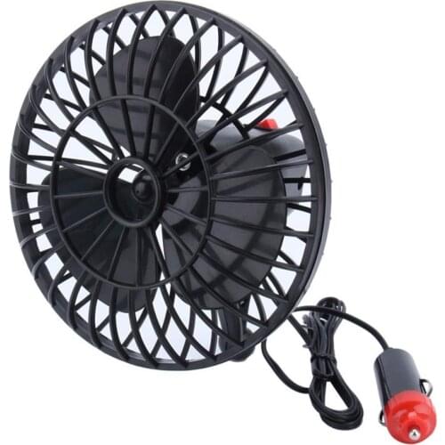 12V Mini Mute Car Truck Vehicle Cooling Summer Air Fan Cooler with Suction Cup Auto Ornament