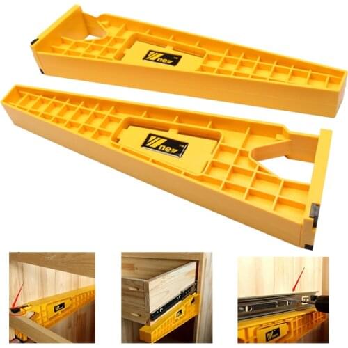 2pcs Drawer Track Installation Jig Auxiliary Positioning Holder Drawer Slide Jig Mounting Cabinet Woodworking DIY Tools