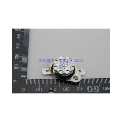5pcs Temperature Switch Thermostat KSD 301 80 C 250V/10A NC normal closed
