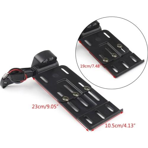 Areyourshop For Sportster 1200 Low XL1200L 2006-2011 1200 Custom LED Light Side Mount License Plate Motorcycle License