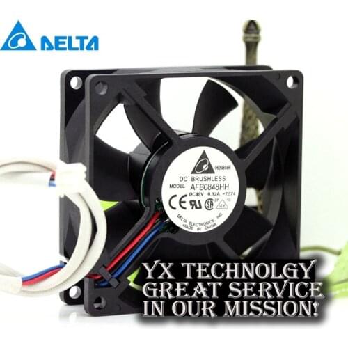 Delta new DELTA AFB0848HH 8025 8CM 80mm 48V 0.12A double ball Server cooling fan
