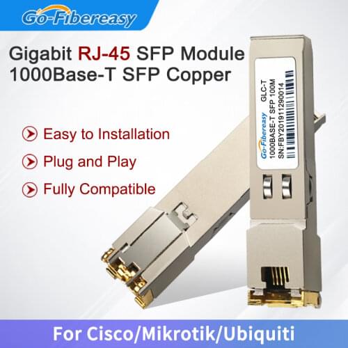 100% New sales Compatible For Cisco GLC-T SFP rj45 Optic Module 1000BASE-T Gigabit RJ-45 Copper 100m