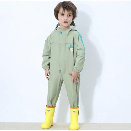 90-130cm Boys Girls Raincoat For Children,Waterproof Rain Coat Jumpsuit Students Raingear Kids Poncho