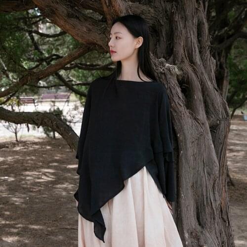 Thin Women T shirt Solid Color O Neck Hafl Sleeve 2021 Summer Loose Irregular Big Size Fashion Women Tops YoYiKamomo