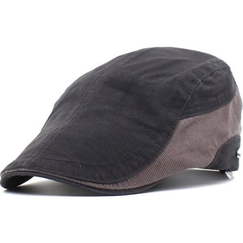 Spring Summer Solid Color Newsboy Caps Men Cotton Flat Peaked Cap Women Painter Beret Hats 11