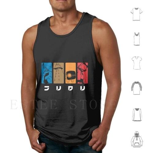 Flcl Tank Tops Vest Sleeveless Flcl Fooly Cooly Haruko Anime Mech Japanese Geek Nerdy Gainax Manga Animu