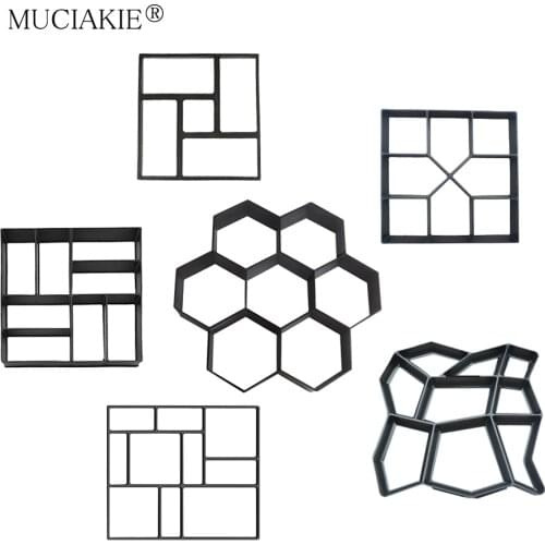 MUCIAKIE 1PCS Plastic Molds Manually Paving Cement Brick Concrete Garden pavement Stone Courtyard Path DIY Decoration Beautify