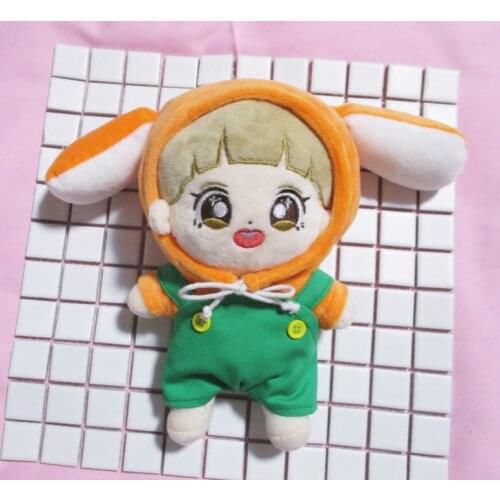 [MYKPOP]KPOP Dolls Clothes and Accessories: Bunny Hooded Sweatshirt + overalls 2pcs Set for 20cm &15cm dolls SC20090821