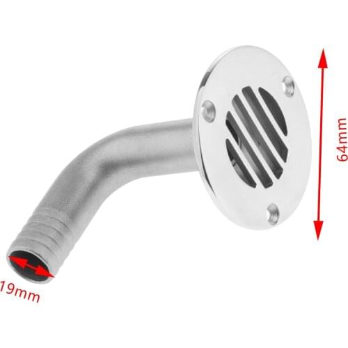 Deck Floor Drain Scupper Cover 90° Boats Kayak Yacht Ship Plumbing Fittings Fits 3/4' Drain Pipes & Fittings Stainless Steel