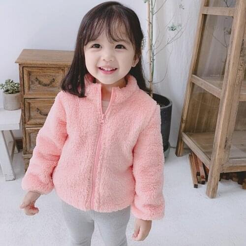 New Toddler Kid Baby Winter Clothes Girl Boy Long Sleeve Zipper Girls Childrens Clothes Solid Velvet Coat Warm Clothing Outwear