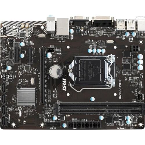 MSI H81M PRO-VD original motherboard LGA 1150 DDR3 H81 Socket LGA 1150 i3 i5 i7 DDR3 16G SATA3 USB3.0 Micro-ATX free shipping