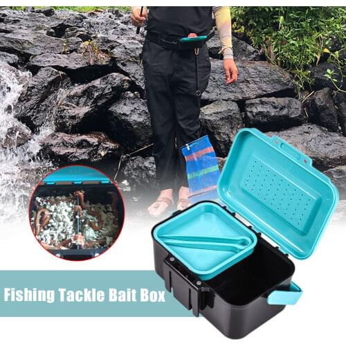 Portable Fishing Box Lure Bait Storage Case Worm Fishing Tackle Live Bait Container Box Fishing Accessories