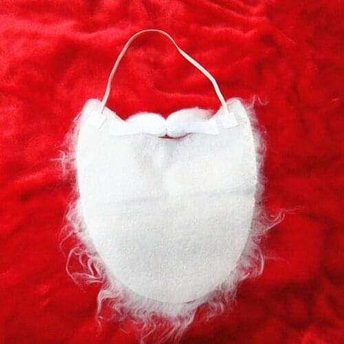 1pcs Xmas Santa Claus Beard Christmas Claus Curly Wig Props Beard for Cosplay Christmas Party Favors A30