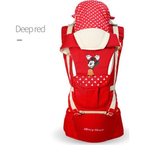 Disney Minnie Mickey Baby Carrier Newborn Cute Baby Waist Stool Seat Cartoon Multifunctional Outing Practical Carrier Backpack