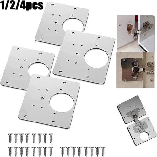 Hinge Repair Plate Rust Resistant Steel Furniture Cupboard Repair Mount Tool For Cabinet Door Drawer Furniture Hinges