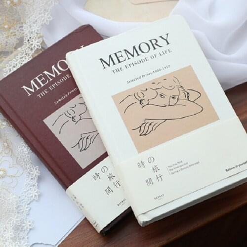 Thick Notebook Japanese Style Literature Art Diary Hand Book A5 Retro Girl HandBook European-style Notebook Memory School Supply