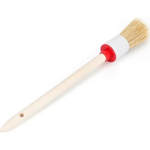 Universal Car Soft Wood Handle Brushes for Interior Dashboard Seats Auto Cleaning Tool for Wheels Detailing Accessories Washing