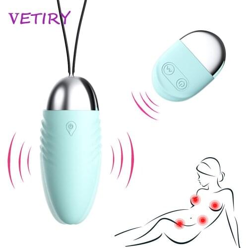 VETIRY G-Spot Vibrators 10 Speed Vibrating Egg Sex Toys for Woman Remote Control Clitoris Stimulator Vaginal Massage Ball