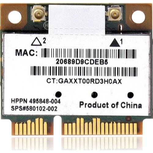 Atheros AR9280 2.4ghz 5ghz WiFi Network Card Standard Size WLAN Minipci-express AR5BHB92 for Linux Hackintosh Win10 Wireless