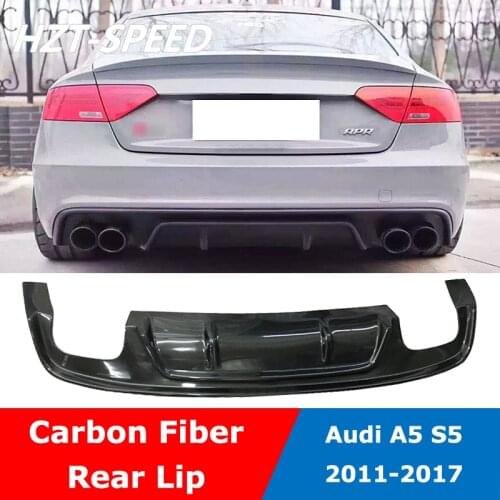 A5 S5 RG Type Carbon Fiber Rear Spoiler Tail Lip Bumper Diffuser For Audi A5 S-line S5 Coupe 4 Doors 2012-2017