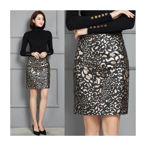 2021 Women New Fashion Genuine Real Sheep Leather Skirt K19