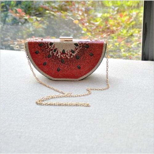 Wedding Party Dinner Women Green Yellow Red Clutches Bags Beaded Diamonds Evening Bags Shoulder Chain Purse Handbags Wallets Bag
