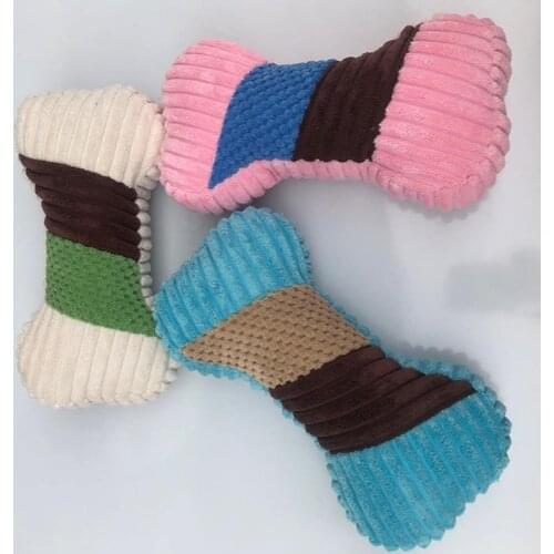 1PC Cute Bone Pet Dog Cat Sound Squeakers Squeaky Toy For Small Puppy Chew Play Strip Plush Toy Pet Supplies cosas para perros